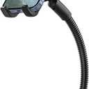Gooseneck Phone Holder for Wheelchair, Stroller, Golf Cart, Boat, Mic Stand, Indoor Cycling Bike, Gym Bicycle Handlebar Clamp for iPhone Air 17 Pro Max 16 15 14 13 12 Plus, S25, 4.7 to 7" Smartphones