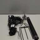 10FT String Light Poles for Outdoor Decor, Sturdy Light Pole with Fork, Adjustable Metal Posts for Outside Patio, Backyard, Deck, Garden, Party, Wedding