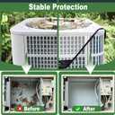 2 x Air Conditioner Covers for Outside Units 28" X 28", Breathable Mesh Central Air Conditioning Cover, Rain & Dust Resistant, Anti-Aging Universal Defener for All Season (White Mesh, 28" X 28")