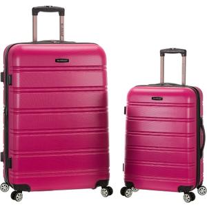 Rockland Melbourne Hardside Expandable Spinner Wheel Luggage, Magenta, 1 Piece (28")