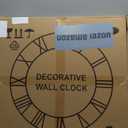 1st owned Large Wall Clock Metal Retro Roman Numeral Clock, Modern Round Wall Clocks Almost Silent, Easy to Read for Living Room/Home/Kitchen/Bedroom/Office/School Decor (Black, 24 Inch)