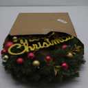 Christmas Wreaths for Front Door with Hanger & Timer - Pre-Lit Lights 18' Christmas Wreaths for Windows Decorations with 40 LED Lighted for Mantle Stairs Fireplace Indoor Outdoor Wall