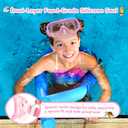 VegoVia Kids Swim Goggles with Nose Cover, Anti Fog Wide View Clear Swim Mask for Kids Youth 3-15, Anti-Shattered No-leak