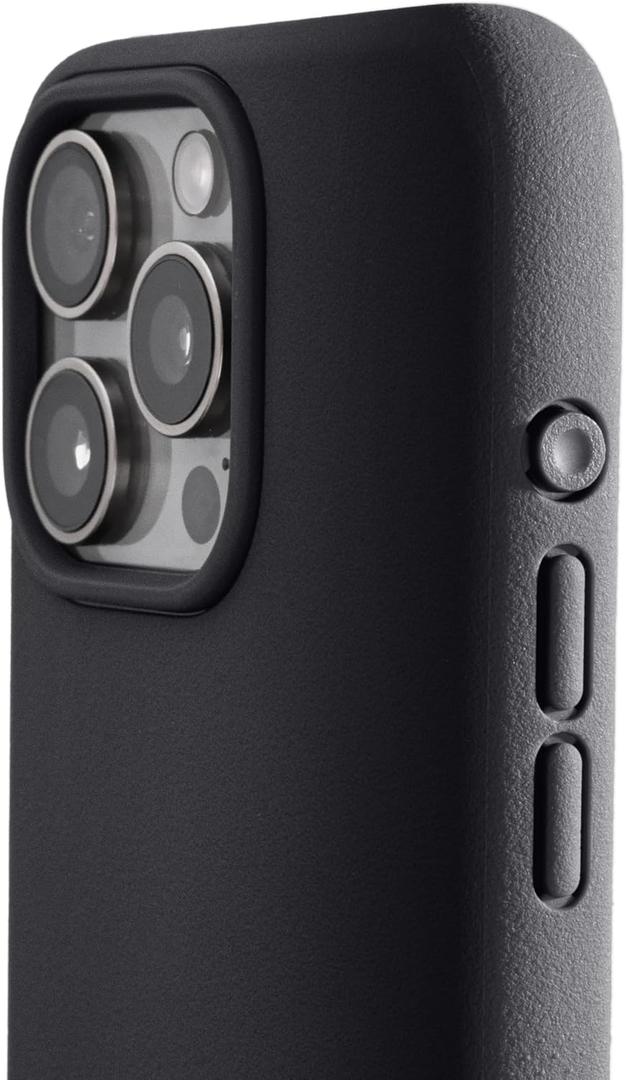 TineeOwl for iPhone 16 Pro Magnetic Case, Compatible with MagSafe, TPU, Minimalist, Slim/Thin, Grippy, Microfiber Lining, Rounded Action Button - Dune Series (Almost Black, iPhone 16 Pro)