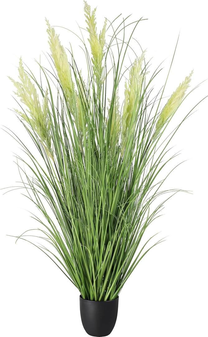 5ft/59in Artificial Plants Outdoor Indoor,Fake Onion Grass In Pot