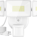 Onforu 65W LED Motion Sensor Outdoor Lights Plug in, Dusk to Dawn Flood Security Lighting Outside, Motion-Activated Detector Exterior Photocell Light Fixture, 6500LM 6500K IP65 Waterproof (White)