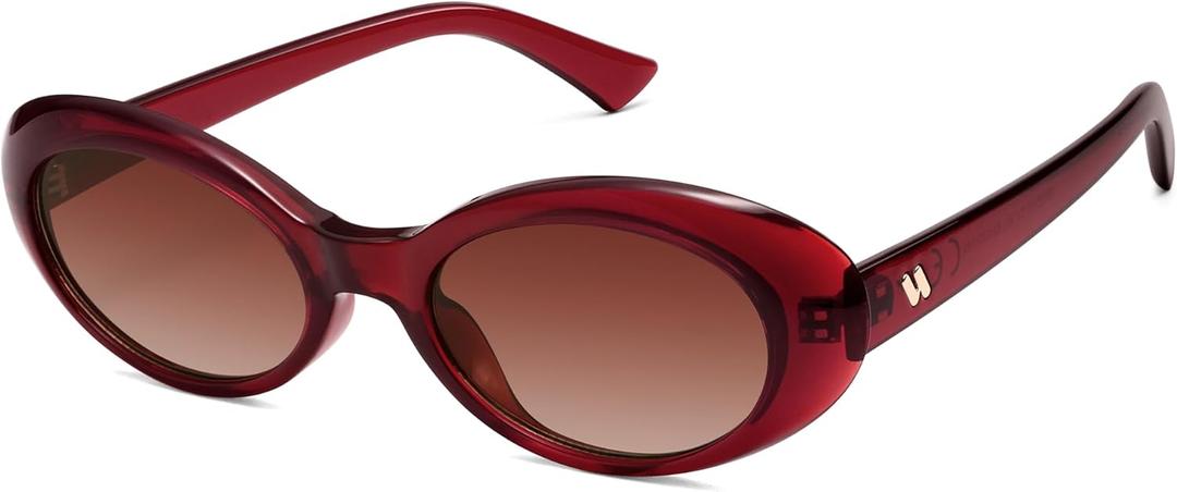 HERJOUR Retro Oval Sunglasses for Women Men 90s Vintage Cat Eye Sunnies AR82300