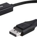 PHILIPS DisplayPort to HDMI Adapter, Unidirectional, Works with Laptops, Tablets, Full HD 1080p, 4K Ultra HD, Mac and PC Compatible, Compact Design, Portable, Black, SWV9200G/27