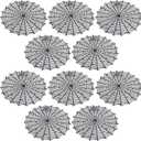 Watayo 10 Pcs Halloween Spider Web Placemats- 15 Inch Heat Insulation Halloween Placemats Spider Web Table Mats- Hollow Out Spiderweb Coasters Placemat for Dining Table Holiday Decoration