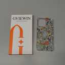 GVIEWIN for iPhone 14 Pro Max Case Floral, with Screen Protector&Camera Lens Protector,[Non Yellowing] Soft Shockproof Clear Phone Protective Cover for Women, Flower Pattern 6.7"(Blooming Flowerets)