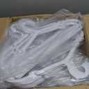 100 Pack Clothes Hangers, Non Slip Plastic Coat Hangers, Space Saving Hangers, Heavy Duty, Hanging Dry Wet Clothes, 16.4" x 8.3", White, UAPY05100W