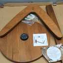 C-Shaped Handmade Solid Wood End Table, Side Table for Couches, Sofa Tables Slide Under Couch for Living Room, Over Couch TV Tray Table for Small Spaces (Medium, Chestnut)