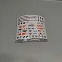 4 x Derby Car Sticker Set for Pinewood Car DerbyStyle Cars, Racing Numbers Flags Flames Animals Wings Lights Decals, Peel & Stick Waterproof Vinyl, 6 Sheets