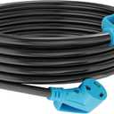 228 Heavy-Duty RV Power Cord with Powered Connection Indicator Light and Easy-Plug Handle - 25' Length, 30 Amp, NEMA TT-30P to NEMA TT-30R, ETL-Certified