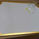 Linen Bulletin Board, Large 20"x30" Pin Board for Walls, Fabric Bulletin Board for Home Kitchen Office DecorativeGold Frame Cork Board(Gold-5075)