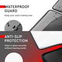 Helteko Car Seat Protector - 2 Pack Car Seat Cover for Child Carseat with Thickest Padding, 600D Oxford, Waterproof & Durable Fabric, Non-Slip Back, 2 Mesh Storage Pockets, Black