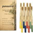 8 Pack Bamboo Toothbrushes - Soft Bristles, BPA Free, Eco-Friendly Natural Wooden Toothbrushes for Adults & Family, Zero Waste Compostable Handle