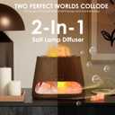 SALKING 2-in-1 Himalayan Salt Lamp Diffuser, Cool Mist Humidifier, Aromatherapy & Himalayan Salt Therapy, 100% Pure Himalayan Salt, Ultrasonic Essential Oil Diffuser with Ambient Glow, 150ml (Dark)