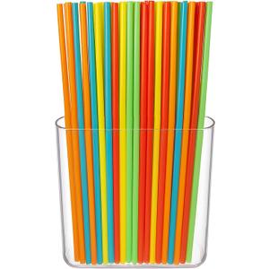 Hanging Straw Holder for Cabinet Wall, Plastic Reusable Tumbler Straws Organizer Storage Container Dispenser for Kitchen Counter Cupboard Drinking