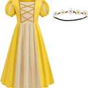 Renaissance Medieval Dress Princess Dress Girls Irish Costume Cosplay Retro Gown Birthday Halloween Xmas Party