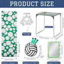Crtiin 19 Pcs Locker Accessories, Volleyball Locker Organizer Decoration with Shelf, Wallpaper, Mirror, Whiteboard, Pen Holder, Dry Erase Markers, Magnets, String Light, Hook, Lanyard Card Holder