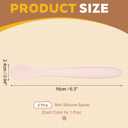METALLIXITY Mini Silicone Spoon, Non Stick Easy Grip Light Pink/Brick Red