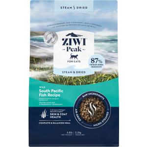 ZIWI Peak Steam & Dried Cat Food  Wild South Pacific Fish - High Protein, Skin & Coat Health, Low Carb, for All Life Stages (78.4oz) (4.9 Pound (Pack of 1))
