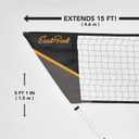 EastPoint Easy Setup Badminton Set - 5 ft Net, 4 Rackets, 2 Shuttlecocks - Quick Setup Net for Backyard Games - Steel Shaft Badminton Rackets for Family Games - Durable Shuttlecocks for Outdoor Sports