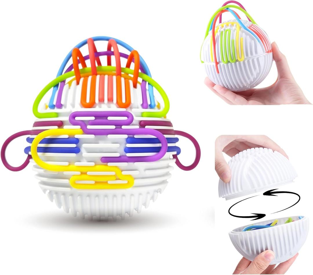 Khelna Sensory Activity Ball with 20 Strings | Fidget Toy for Kids with Autism, ADHD, and Anxiety | Stress Relief Toy for Toddlers | Kids Ages 3 to 12 | Adult