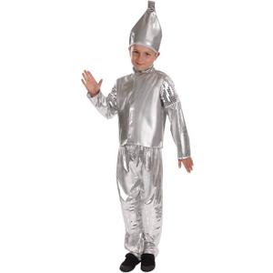 fun shack Tin Boy Costume for Kids, Kids Book Character Costumes Boys, World Book Day Costume Boys (Medium, Silver)