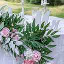 Lisuun 9FT Wedding Arch Flower Garland, Handmade Wedding Table Decorations,Head Table Floral Decor for Noble and Charming Wedding Ceremony, Dusty and Blush