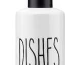 FE Dish Soap Dispenser for Kitchen, 10oz Ceramic Soap Dispenserr for Bathroom with Plastic Pump(Dishes)