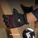 KEMIMOTO Safety Work Gloves for Men/ Women, Touchscreen Tactical Gloves with Foam Padding Protection, Breathable & Lightweight, for Mechanic, Gardening, Bike, Construction, Yard Work (Black-L)