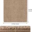 PURE ERA 30x30 Inch Area Rug Carpet Stair Landing Mat Non Slip Camel Brown, 2.5' x 2.5'