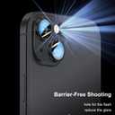 2 Packs Camera Lens Protector for iPhone 14 / iPhone 14 plus 9H Tempered Glass Camera Cover Lens Aluminum Alloy Metal matte Case, Scratch Resistant Case Friendly (Black)