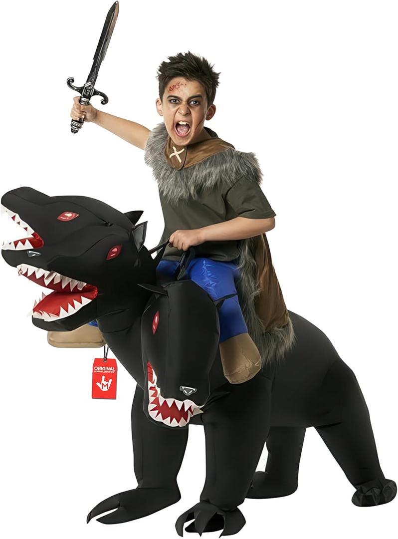 Morph 3 Head Dog Costume, Inflatable Dog Costume Kids, Blow Up Dogs Costumes, Boys Halloween Costumes