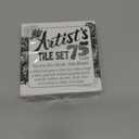 Artist's Tile Set: White Thick 210 lb Paper, 17pt, 4x4 inches. Pack of 75 Square Sheets. Heavyweight Paper for tangles, Patterns, Mandalas and Miniature Drawings. Blank Index Flash Note Cards