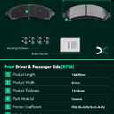 SCITOO Ceramic Brake Pads Stes Front Fit For Chevy Blazer 97-05,For Chevy S10 Pickup 98-04[4WD],For GMC Jimmy 98-05,For GMC Sonoma 98-04[4WD],For Isuzu Hombre 98-00[4WD],For Oldsmobile Bravada 97-01