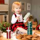 Thyle 3 Pcs Christmas Table Centerpieces 7.9, 6.7, 5.9 Inch Tall Christmas Rustic Wood Presents Faux Blocks Table Decor Tabletop Tiered Tray Decor for Xmas Home Farmhouse Indoor Holiday Party