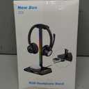 New Bee RGB Headphone Stand with 2 USB-C & 1 USB Charging Ports, Desk Gaming Headset Holder with 7 Light Modes and Non-Slip Rubber Base Suitable for All Earphone Accessories