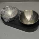 PETKIT 304 Stainless Steel Elevated Cat Bowls&Dog Bowls,Raised Cat Food and Water Bowl Set, Non-Slip, Anti Vomiting 15Tilted Cat Small Animal Plate