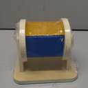 Adena Montessori Spinning Drum Baby Toys, Montessori Toys for Babies 6-12 Months Toddlers, Wooden Spinning Rainbow with Multiple Materials Baby Christmas Toys for Boy and Girls Gift (Medium-size Texture)