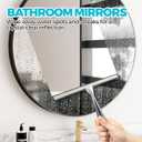 12-Inch All-Purpose Shower Squeegee for Shower Doors, Tile Shower Walls, Bathroom, Window, Glass and Car Windshield, Mirrors and Kitchen-Stainless Steel, Silver