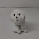 Tiny Heart Maltese Dog Plush Toys, Realistic Dog Stuffed Animal Super Soft and Cute White Dog Plush Toys 10inch, Birthday Gifts for Kids Boys and Girls Bedroom Home Decor Simulation