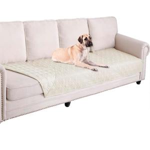 Ameritex Waterproof Blanket Reversible Dog Bed Cover Pet Blanket for Furniture Bed Couch Sofa (30x80 Inch (Pack of 1), Ivory