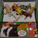 Farm Animals Figures Toys with Sound Books, 10PCS Farm Animals for Toddlers & Animal Sound Books with 10 Buttons, Plastic Animals, Farm Toys for Toddlers 3-5, Animal Lover Gifts for Kids