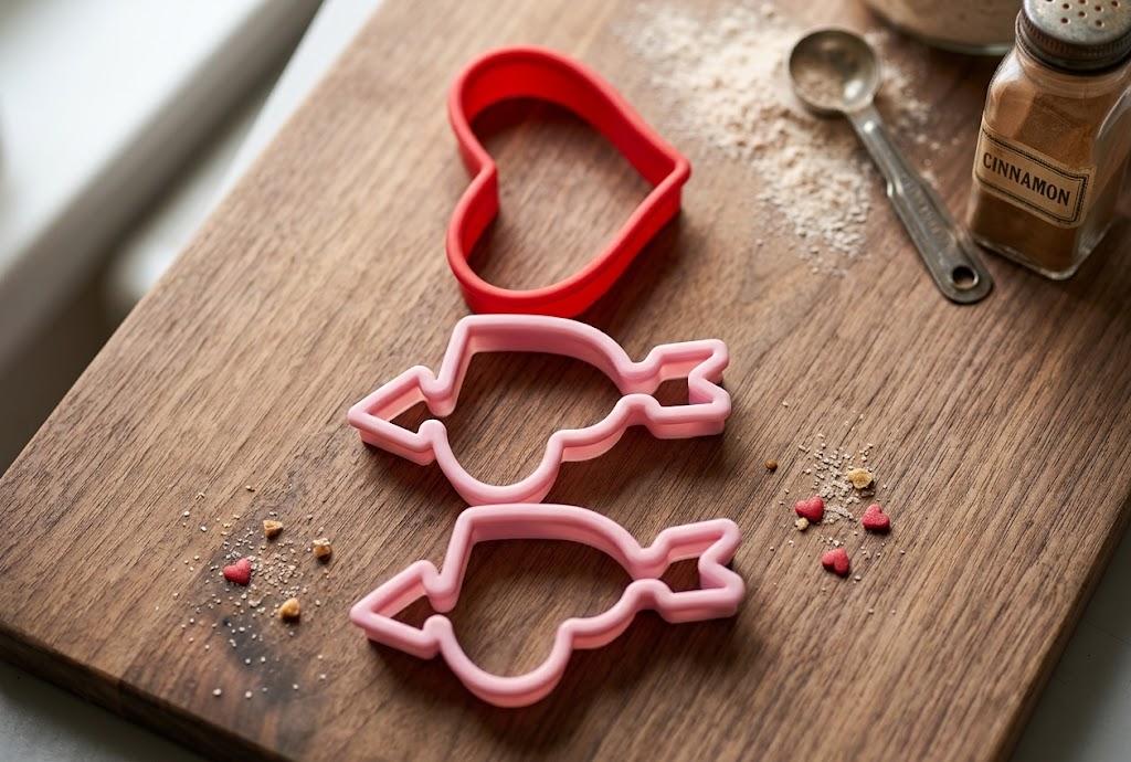 Cupid arrow cookie cutter and heart