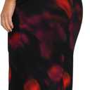 Women Sexy Backless Satin Maxi Dresses Spaghetti Strap Floral Print Dresses Slim Fit Elegant Night Party Outfits (Blue)