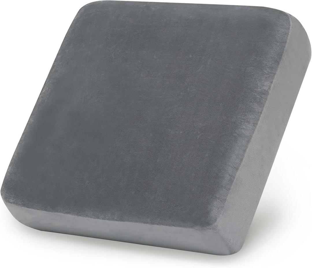 hyha Velvet Couch Cushion Covers, Soft Sofa Seat Covers for sectional Cushion Couch Washable, Magic Sofa Slipcover with Elastic Bottom, Non-Slip Furniture Protector for Pets, Kid, (Small, Grey)