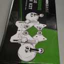 WORKEASE Diamond Tile Drill Bits Set, 17 Pcs with Double Suction Cups Hole Saw Guide Jig, (1/4"-2') for Glass, Ceramic, Marble, Porcelain, Tile Cutting (Silver)